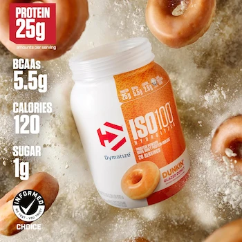Imagen 3 de Dymatize ISO100 Dunkin Glazed Donut Whey Protein Isolate 20 Servings