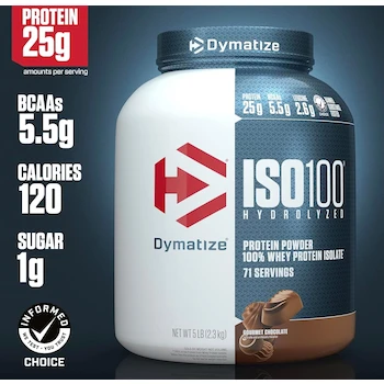 Imagen 2 de Dymatize ISO 100 Proteína Hydrolyzed 5 Lbs Chocolate