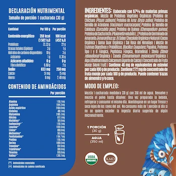 Imagen 3 de BIRDMAN Falcon Protein Proteína Vegana en Polvo Sabor Chocolate 1.8kg