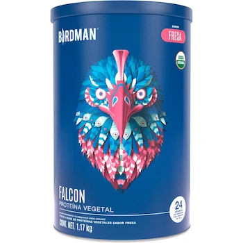 Imagen 1 de Birdman Falcon Protein Proteína Vegetal Orgánica en Polvo Vegana USDA Sabor Fresa 1.170kg 39 Servicios