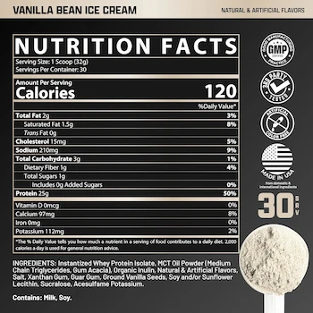 Imagen 3 de Nutrex Research IsoFit Proteína Aislada Suero de Leche Vainilla 2.20 lb