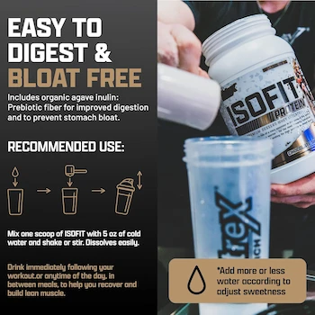 Imagen 5 de NUTREX Research - ISOFIT Whey Isolate Protein 5 lb 70 Ser Sabor Chocolate Shake