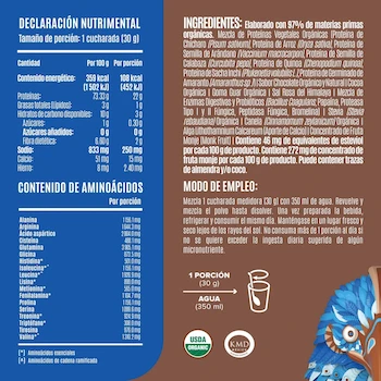 Imagen 4 de Birdman Falcon Protein Proteína Vegana Orgánica Chocolate 1.17kg