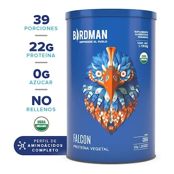 Imagen 2 de Birdman Falcon Protein Proteína Vegana Orgánica Chai 1.17kg