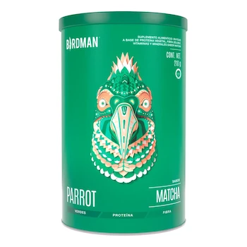 Imagen de referencia para Parrot Greens & Protein 210gr Birdman Super Alimento Verde Sabor Matcha