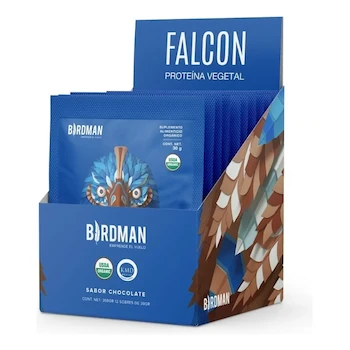 Imagen de referencia para Birdman Falcon Protein Proteína Vegana Orgánica Chocolate 12 Sobres