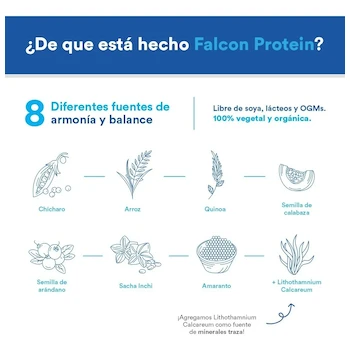 Imagen 4 de Birdman Falcon Protein Proteína Vegana Orgánica Chocolate 12 Sobres