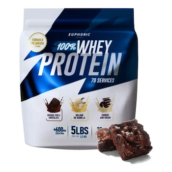 Imagen de referencia para Euphoric Proteínas Suplemento en Polvo Proteína de Suero 100% Sabor Chocolate 2.2 kg