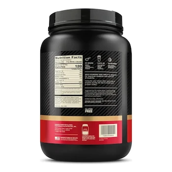 Imagen 2 de Suplemento Optimum Nutrition Proteína Gold Standard 100% Whey en Polvo Sabor Vanilla Ice Cream 899g