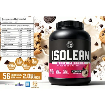 Imagen 3 de Proteína Deportiva Whey Holix Lab Isolean 2kg Cookies and Cream