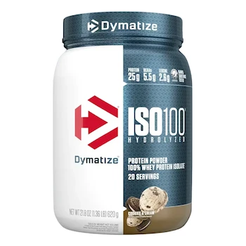 Imagen de referencia para Suplemento Dymatize Whey ISO-100 en Polvo 620g Sabor Cookies & Cream
