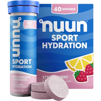 Imagen de referencia para New Nuun Active Hydrating Electrolyte Tablets Strawberry Lemonade Box of 4 Tubes Fresa