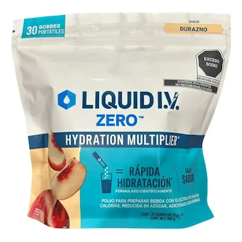Imagen 2 de Liquid I.V. Multiplicador Hidratación Sin Azúcar Durazno 30pz
