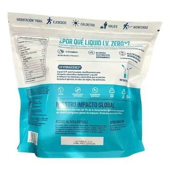 Imagen 3 de Liquid I.V. Multiplicador Hidratación Sin Azúcar Durazno 30pz