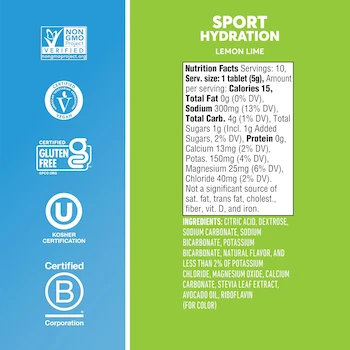 Imagen 5 de Nuun Sport Hidratación Limón-Lima 55 g, 8 Tubos