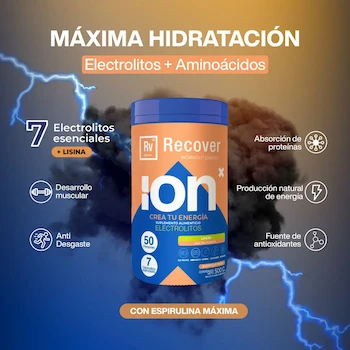 Imagen 2 de ION X Recover Electrolitos en Polvo + Aminoácidos Bebida Isotónica Sabor Limón y Miel 500g 50 Porciones