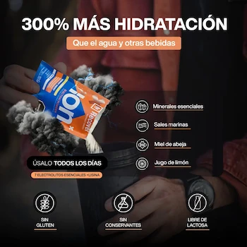 Imagen 4 de ION X Recover Electrolitos en Polvo + Aminoácidos Bebida Isotónica Sabor Limón y Miel 500g 50 Porciones