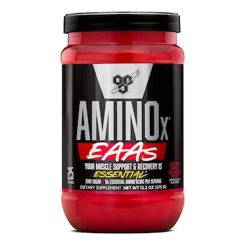 Imagen de referencia para Aminoácidos BSN Amino X EAA 25 Servs Strawberry Dragon Fruit