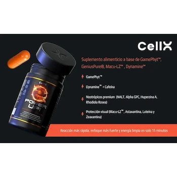 Imagen 3 de Cellx Powerup! Nootrópico Sabor Sin Sabor Frasco