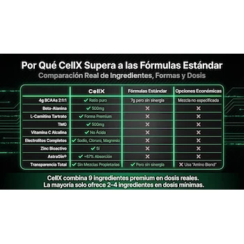 Imagen 3 de Cellx Suplemento Deportivo BCAAs 2:1:1 300g Sabor Berries