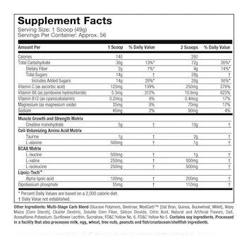 Imagen 3 de Suplemento en Polvo MuscleTech Cell-Tech Creatina Intra Treino Sabor Ponche de Frutas 2.72kg