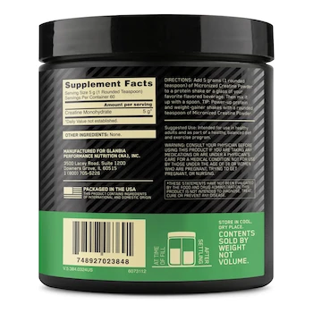 Imagen 2 de Optimum Nutrition Powder Creatina Micronizada 300g 60 Porciones de 5g Sin Sabor