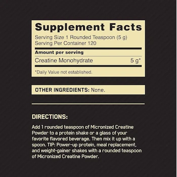 Imagen 4 de Optimum Nutrition Powder Creatina Micronizada 300g 60 Porciones de 5g Sin Sabor