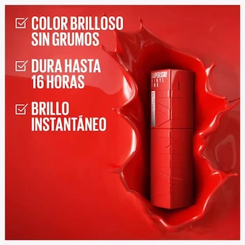 Imagen 4 de Maybelline Superstay Vinyl Ink Labial Líquido Cheeky 35 4.2ml