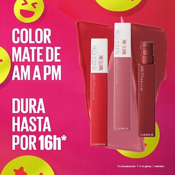 Imagen 3 de Labial Líquido Maybelline Super Stay Matte Ink 120 Artist 5 ml