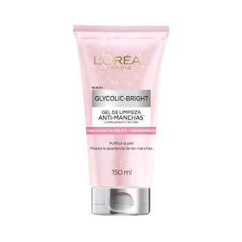 Imagen alusiva al producto Gel Limpiador L'Oréal Paris Glycolic Bright Antimanchas Ácido Glicólico Niacinamida 150 ml