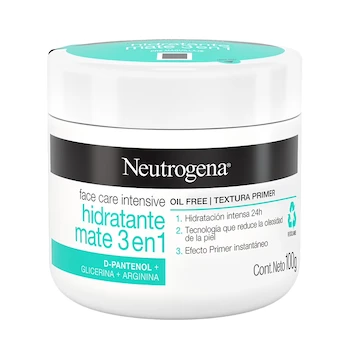 Imagen alusiva al producto Crema facial Neutrogena hidratante mate 3 en 1 100 g
