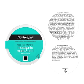 Imagen 3 de Crema facial Neutrogena hidratante mate 3 en 1 100 g