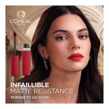 Imagen 3 de Labial líquido Loreal Infallible Le Matte Resistance Le Rouge Paris 420 5ml