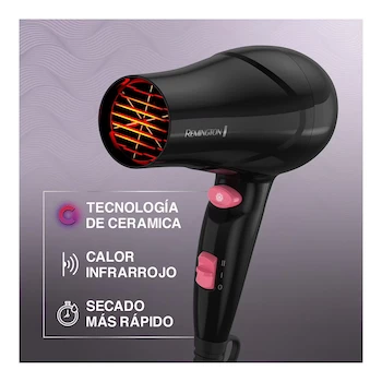 Imagen 2 de Secador Remington Pro Ceramic D16A-110F Negro