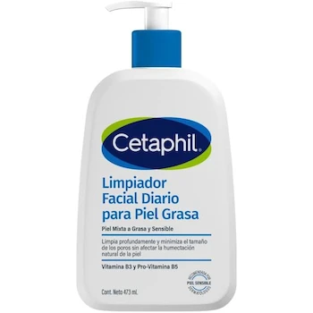 Imagen alusiva al producto Cetaphil Limpiador Facial Diario Piel Sensible Mixta a Grasa 473 ml