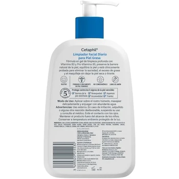 Imagen 2 de Cetaphil Limpiador Facial Diario Piel Sensible Mixta a Grasa 473 ml