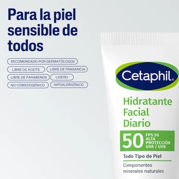 Imagen 5 de Cetaphil Hidratante Facial FPS50 Sin Fragancia 50 ml