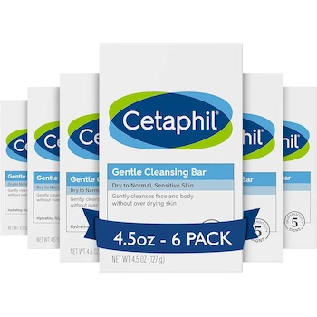 Imagen alusiva al producto CETAPHIL Gentle Cleansing Bar 4.5 oz (Paquete de 6)