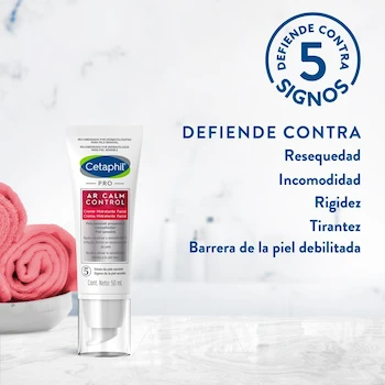 Imagen 3 de CETAPHIL Pro AR Calm Control Crema Hidratante Facial de Noche 50 ML Piel Rosácea Sensible