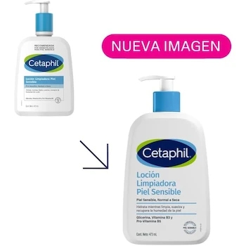 Imagen 3 de Cetaphil Loción Limpiadora Piel Sensible y Seca Facial y Corporal 473 ml