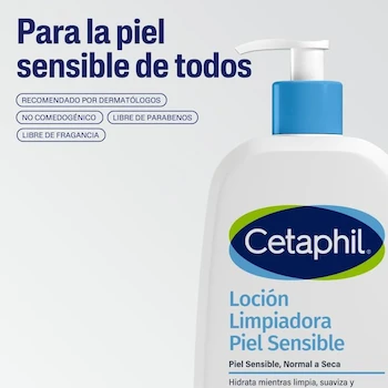 Imagen 5 de Cetaphil Loción Limpiadora Piel Sensible y Seca Facial y Corporal 473 ml
