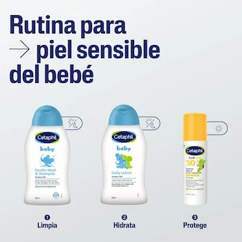 Imagen 3 de Cetaphil Baby Loción Hidratante 300 ml Facial y Corporal Piel Sensible