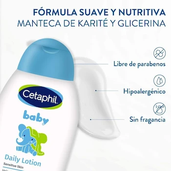 Imagen 4 de Cetaphil Baby Loción Hidratante 300 ml Facial y Corporal Piel Sensible