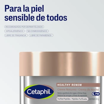 Imagen 5 de CETAPHIL® HEALTHY RENEW Crema de Noche con Péptidos Purificados 50 g Piel Sensible