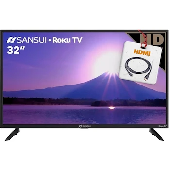 Imagen alusiva al producto Sansui TV 32" HD Roku 2024 + Cable HDMI