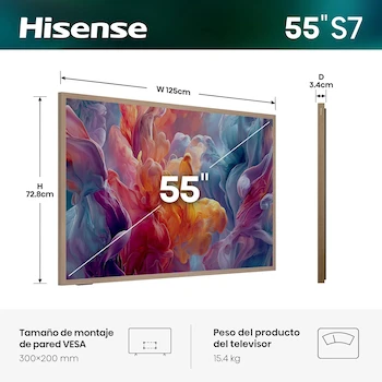 Imagen 2 de Hisense CanvasTV S7S QLED 4K 55" Smart TV