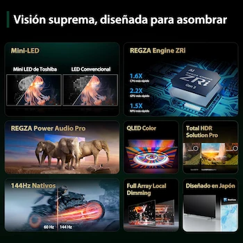 Imagen 4 de Toshiba Z670RM Mini-LED 4K 55" Smart Fire TV REGZA Engine ZRi 144Hz