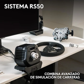 Imagen 3 de Logitech G RS50 System 3 Piezas Base Direct Drive 8Nm Volante Round 11" Hub para PS5/PS4/PC