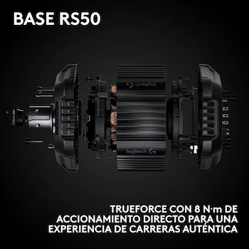 Imagen 4 de Logitech G RS50 System 3 Piezas Base Direct Drive 8Nm Volante Round 11" Hub para PS5/PS4/PC
