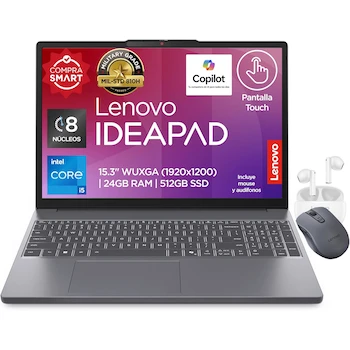 Imagen 1 de Lenovo IdeaPad Slim 3 i5-13420H 15.3" Touch 24GB RAM 512GB SSD Luna Grey